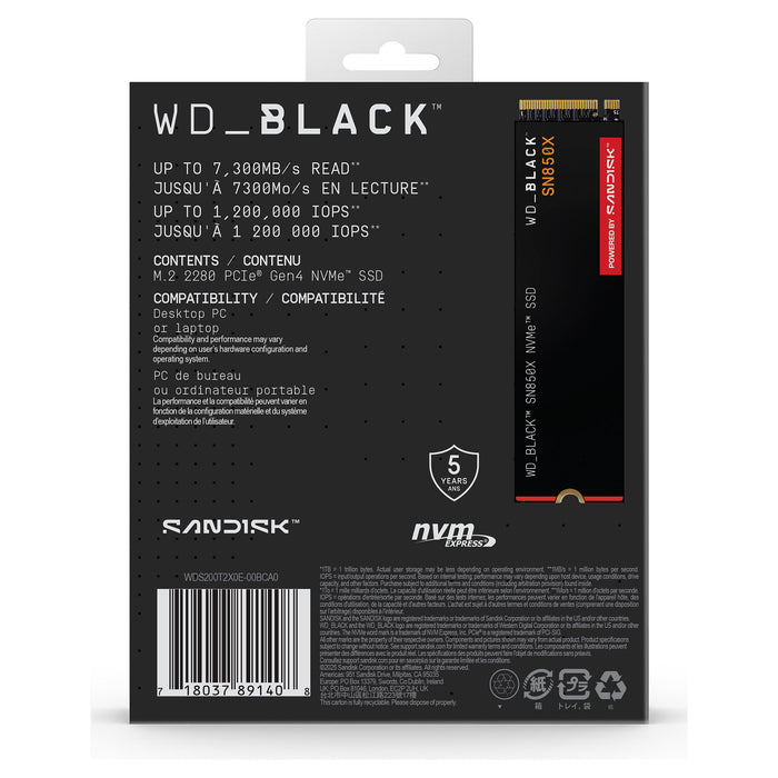 SanDisk Black WD_BLACK SN850X NVMe