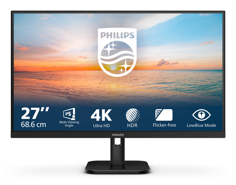 Philips 27E1N1800A/00 computer monitor 68.6 cm (27") 3840 x 2160 pixels 4K Ultra HD LED Black