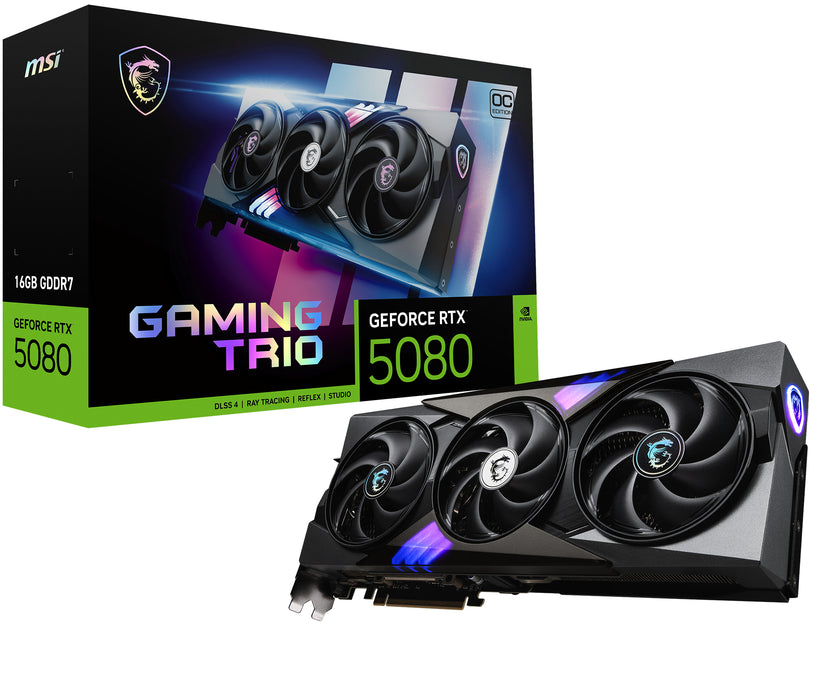 MSI GAMING GEFORCE RTX 5080 16G TRIO OC graphics card