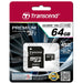 Transcend microSDXC/SDHC Class 10 UHS-I 64GB with Adapter