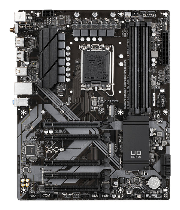 GIGABYTE B760 DS3H AX DDR4 Motherboard - Supports Intel Core 14th CPUs, 8+2+1 Phases Digital VRM, up to 5333MHz DDR4 (OC), 2xPCIe 4.0 M.2, Wi-Fi 6E, GbE LAN, USB 3.2 Gen 2