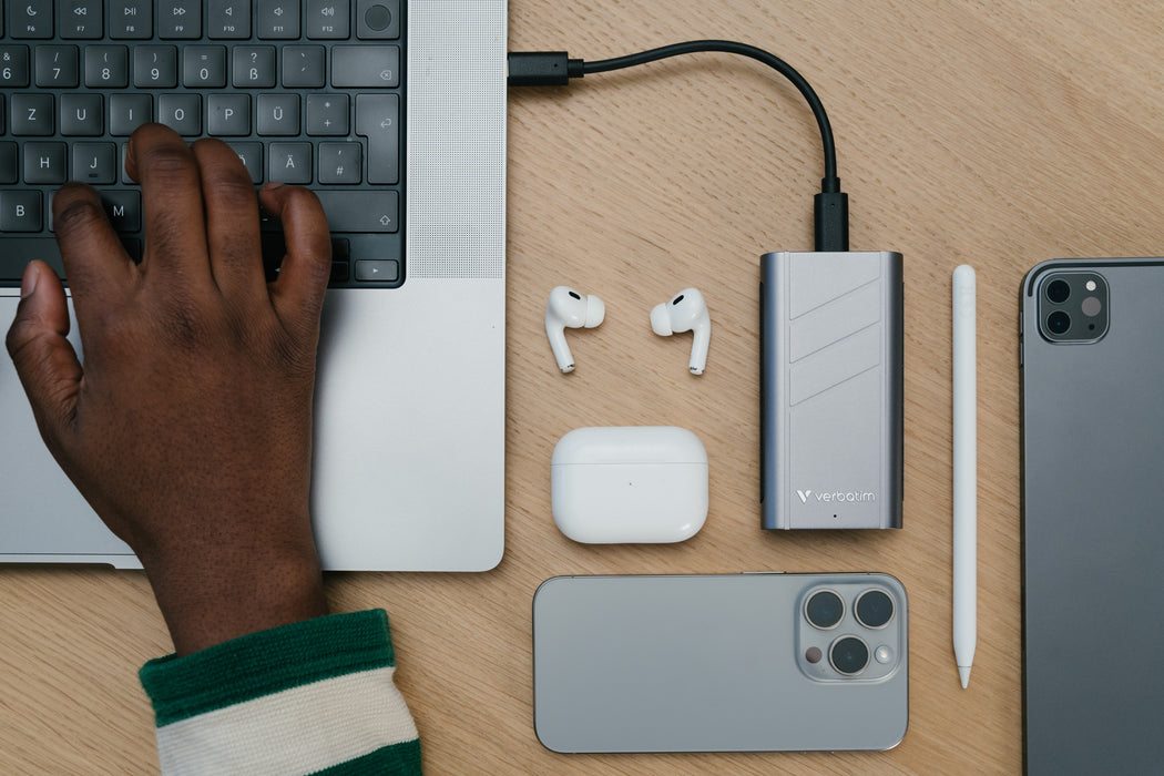 Verbatim TurboMetal SSD USB4 1TB USB Type-C USB4 Gen 2x2 Silver