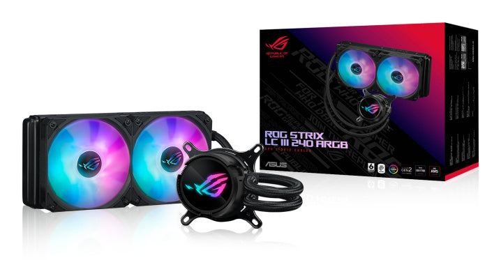 ASUS ROG Strix LC III 240 ARGB Processor Liquid cooling kit 12 cm Black