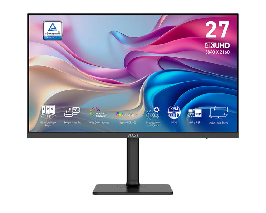MSI MODERN MD272UPHGDE computer monitor 68.6 cm (27") 3840 x 2160 pixels 4K Ultra HD Black