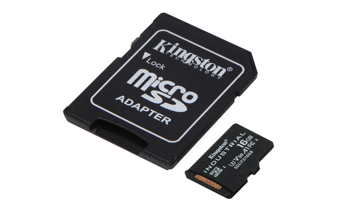 Kingston Technology 16GB microSDHC Industrial C10 A1 pSLC Card + SD Adapter
