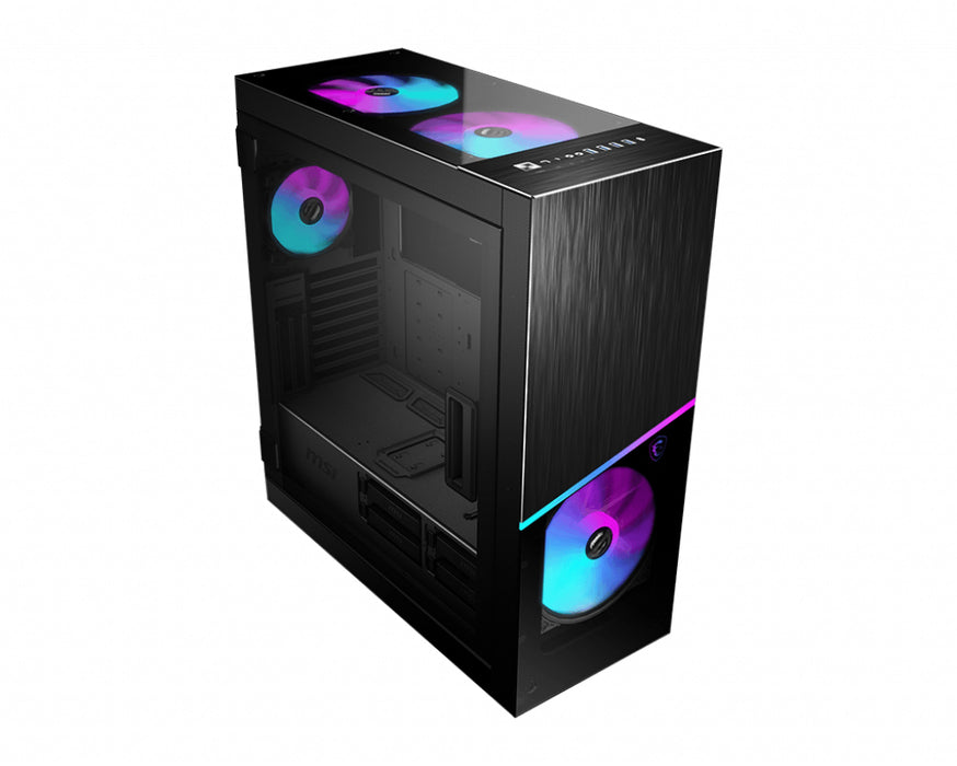 MSI MPG SEKIRA 500X Full Tower Gaming Computer Case 'Black, 3x 200mm ARGB + 1x 200mm + 1x120mm ARGB Fans, Mystic Light Sync, 8 Channel ARGB Hub, USB Type-C, Tempered Glass Panels, E-ATX, ATX, mATX, mini-ITX'