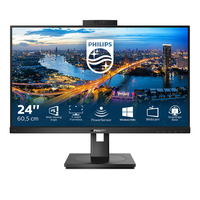 Philips B Line 242B1H/00 computer monitor 60.5 cm (23.8") 1920 x 1080 pixels Full HD LED Black