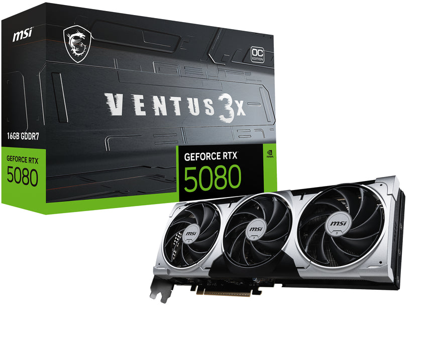 MSI VENTUS GEFORCE RTX 5080 16G 3X OC PLUS graphics card