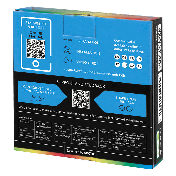 ARCTIC P12 PWM PST A-RGB 0dB