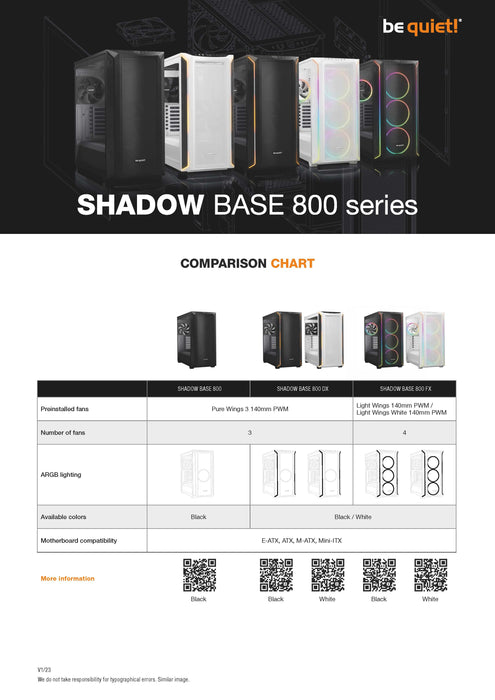 be quiet! Shadow Base 800 FX White