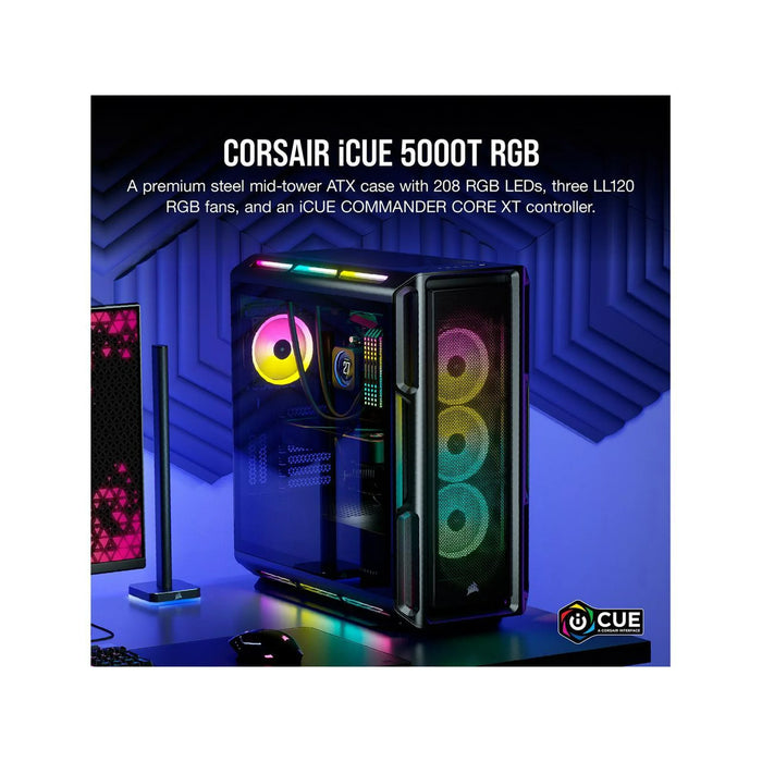 CORSAIR iCUE MIDI 5000T RGB BLACK ATX - EATX