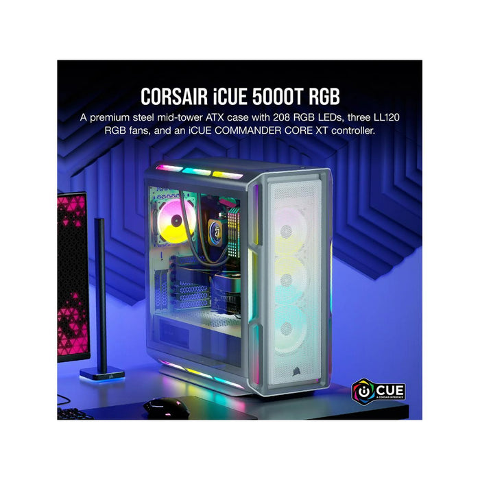CORSAIR iCUE MIDI 5000T RGB WHITE ATX - EATX