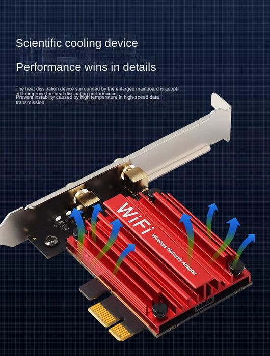 AC1200 WiFi 5 PCIe Bluetooth 4.0 PCIe High Speed Network Card