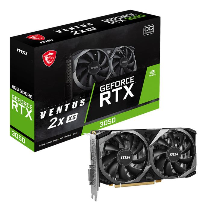 MSI VENTUS GEFORCE RTX 3050 2X XS 8G OC graphics card