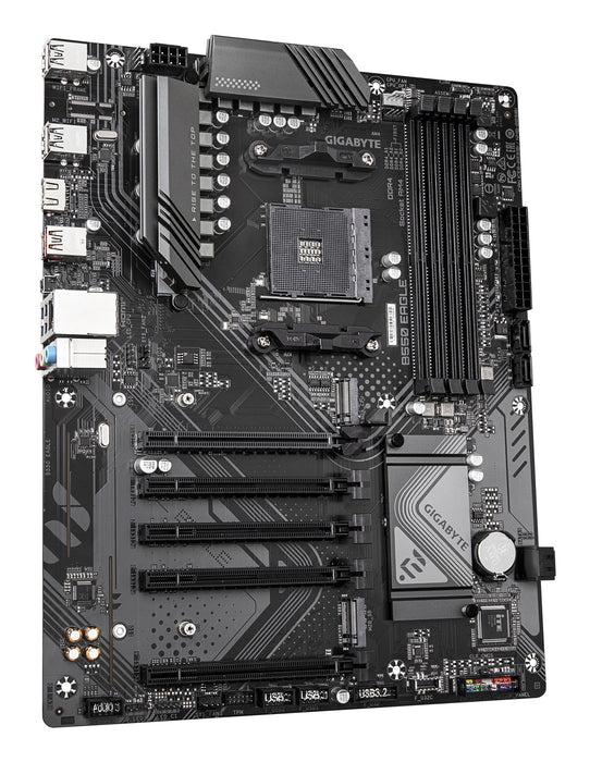 GIGABYTE B550 EAGLE Motherboard - AMD Ryzen 5000 G-Series CPUs, 10+3+1 Phases VRM, up to 3200MHz DDR4, 1xPCIe 4.0 + 1xPCIe 3.0 M.2, 1GbE LAN, USB 3.2 Gen 2
