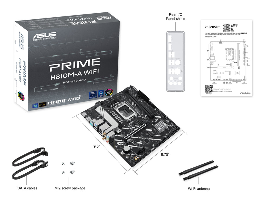 ASUS PRIME H810M-A WIFI Intel H810 LGA 1851 (Socket V1) micro ATX