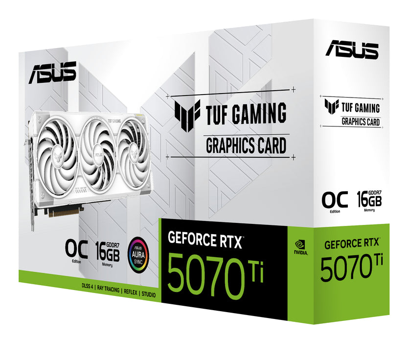 ASUS TUF Gaming TUF-RTX5070TI-O16G-WHITE-GAMING NVIDIA GeForce RTX 5070 Ti 16 GB GDDR7