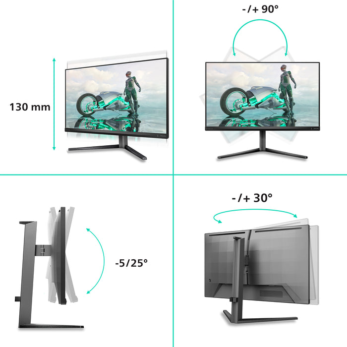 Philips Evnia 3000 27M2N3800A/00 computer monitor 68.6 cm (27") 3840 x 2160 pixels 4K Ultra HD LCD Grey